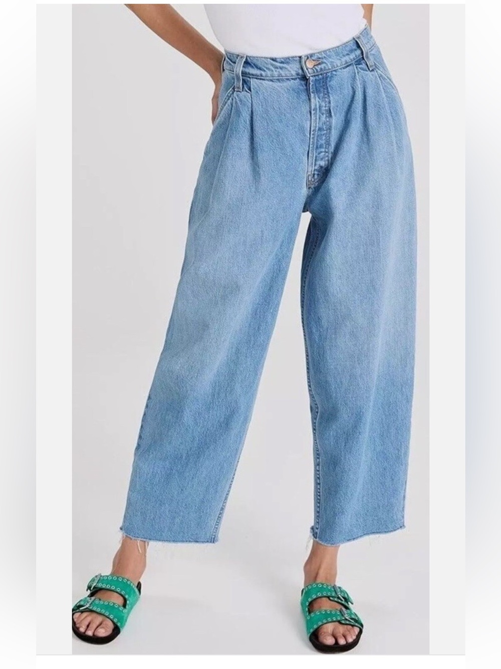 SNACKS by Mother Pleated The Fun Dip Jeans